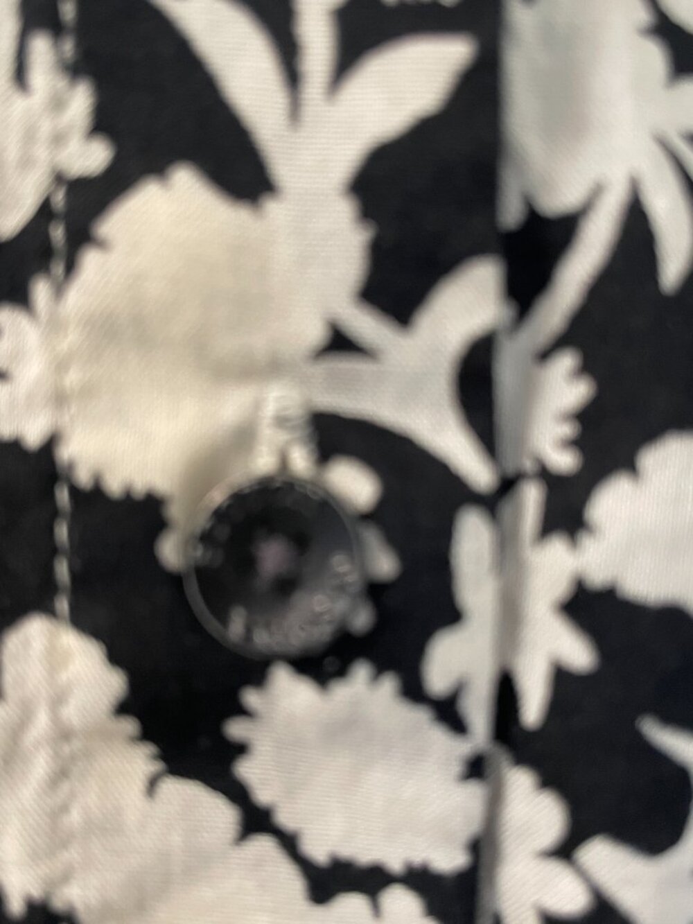 SCOTCH & SODA Flower and Anchor Allover Balloon Sleeve Shirt Women's Size 34 XS - Picture 5 of 8